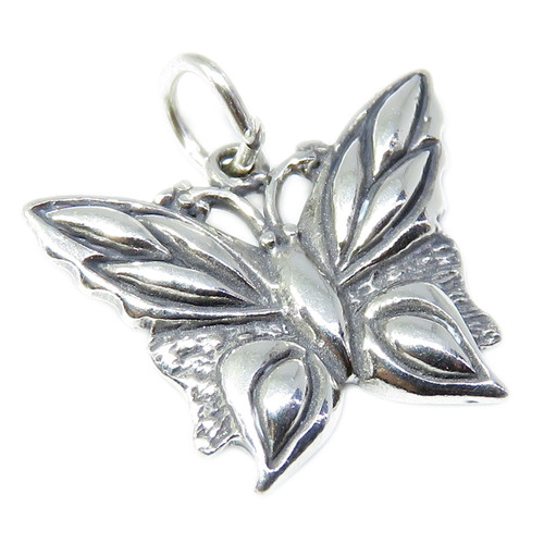 Butterfly sterling silver charm pendant .925 Butterflies Butterflys V