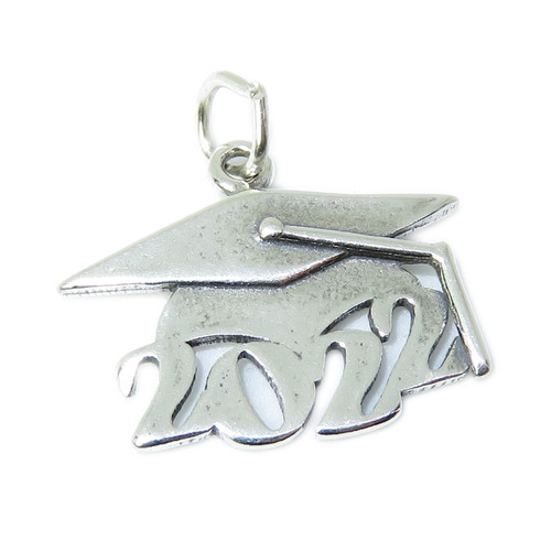 Graduation Mortarboard 2022 sterling silver charm .925 Graduate charms