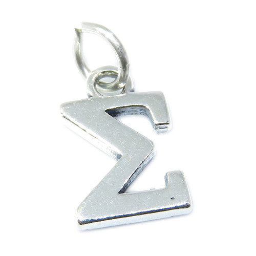 Sigma Greek Alphabet sterling silver charm .925 letters charms