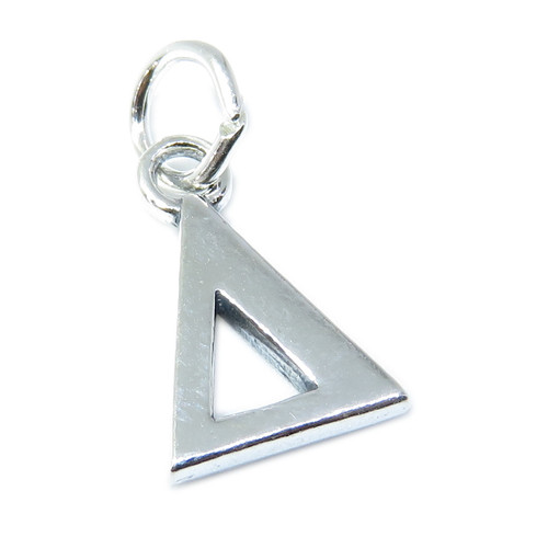 Delta Greek Alphabet sterling silver charm .925 x 1 Letter Symbols charms