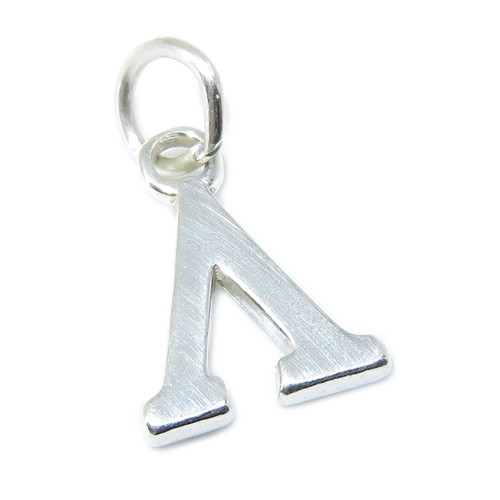 Lambda Greek Alphabet sterling silver charm .925 x 1 letters charms