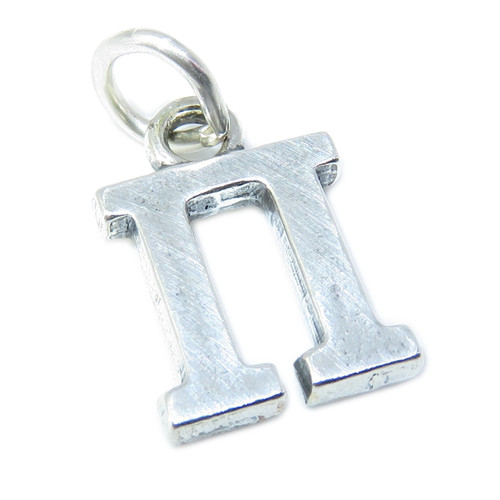 Pi Greek Alphabet sterling silver charm .925 Symbols PI charms