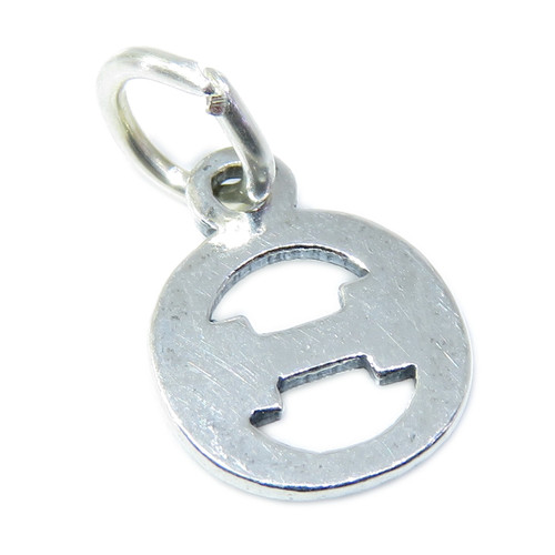 Theta Greek Alphabet sterling silver charm .925 x 1 letters symbols charms