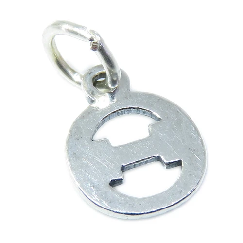 Theta Greek Alphabet sterling silver charm .925 letters symbols charms