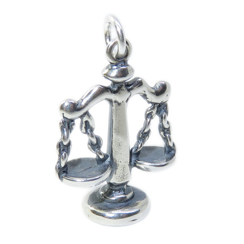 Scales of Justice sterling silver charm .925 Balance Scale charms