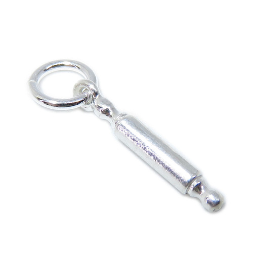 TINY Rolling Pin sterling silver charm .925 x 1 Chef & Baking charms