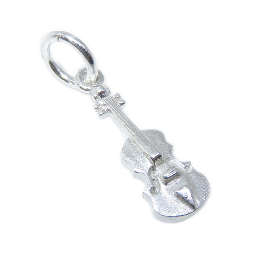 TINY Violin sterling silver charm .925 x 1 Music Violins charms