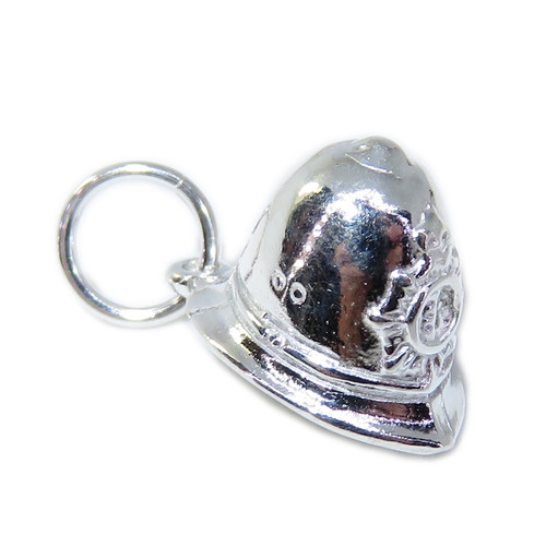 Policemans helmet sterling silver charm .925 x 1 Policing charms