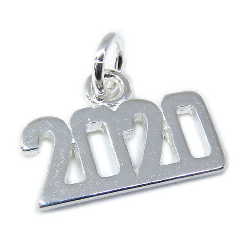 2020 year sterling silver charm .925 x 1  Birthday charms