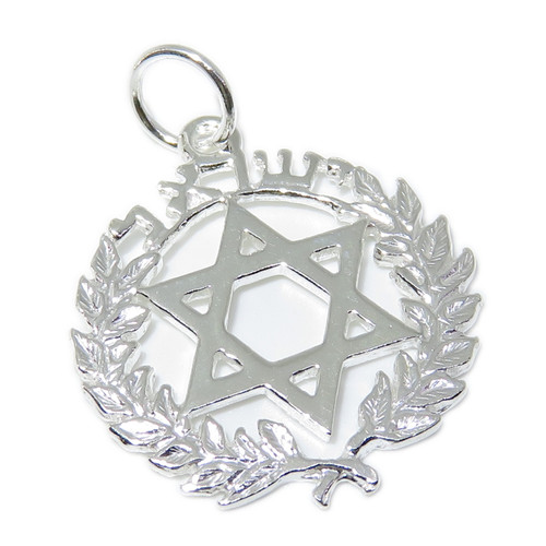 Star of David sterling silver charm .925 x 1 Faith Jewish charms