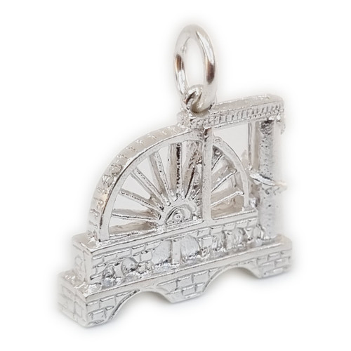 Laxey Wheel sterling silver charm .925 x 1 Waterwheel & Isle of Man charms