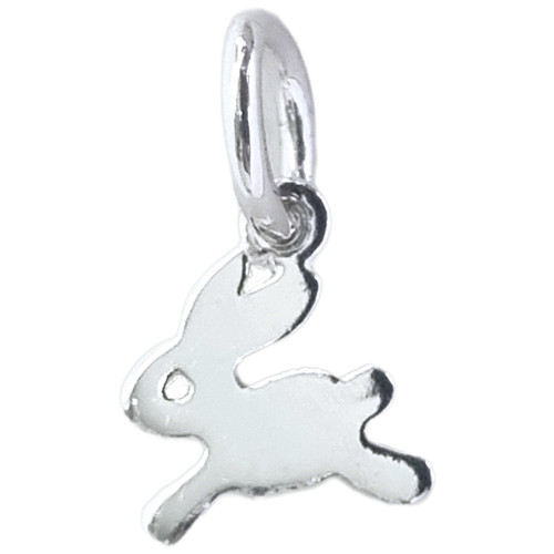 Apx 8mm Tiny Micro Rabbit sterling silver charm .925 TINY Rabbits charms