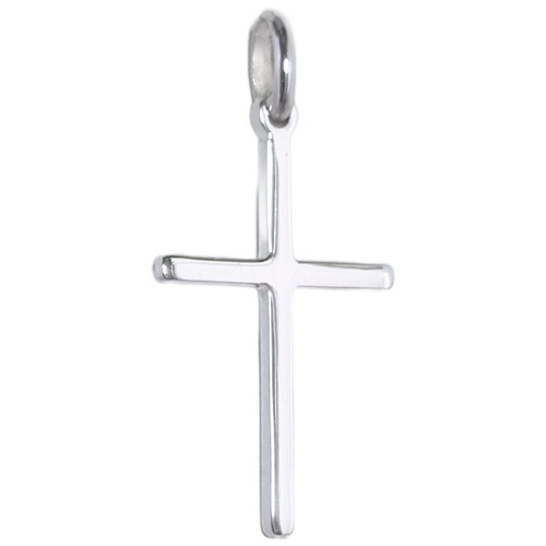 Apx 26mm plain sterling silver cross pendant .925 x 1 Crosses pendants