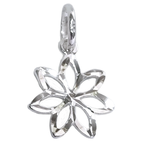Apx 13mm small Lily sterling silver pendant .925 Small Lilies pendants