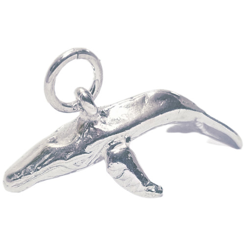 Humpback whale sterling silver charm .925 x 1 Whales and Hump Back charms B2