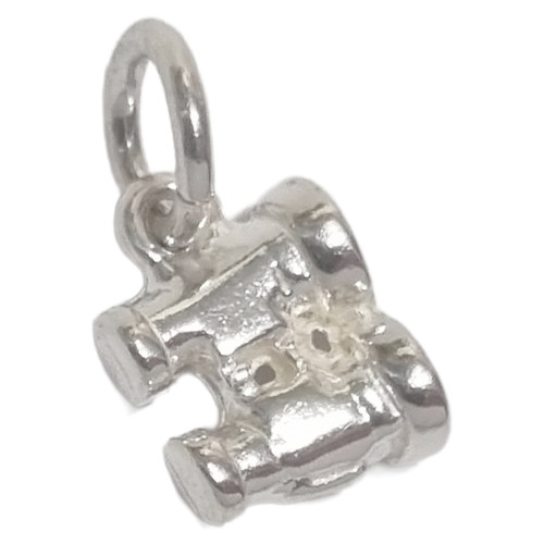 TINY pair of binoculars sterling silver charm .925 TINY Bird watching charms