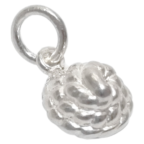 TINY Coil of rope sterling silver charm .925 TINY Ropes charms