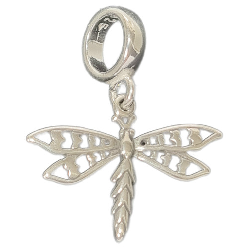 Dragonfly sterling silver bead charm .925 Dragonflies beads charms