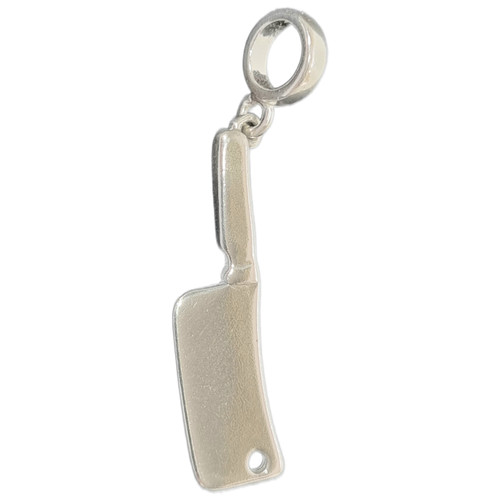 Meat cleaver bead sterling silver charm .925 Horror Butcher beads charms
