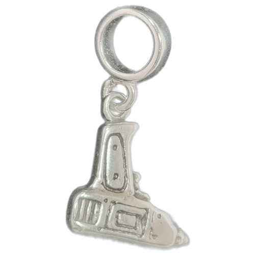 Drill sterling silver bead charm .925 Drills beads charms