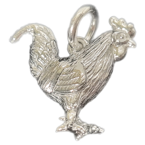 Cockerel sterling silver charm .925 Cockerels & Rooster charms
