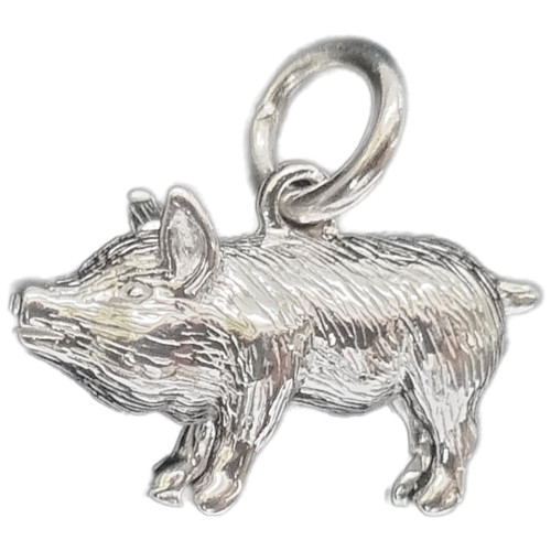 Pig sterling silver charm .925 Pigs and Piglets charms