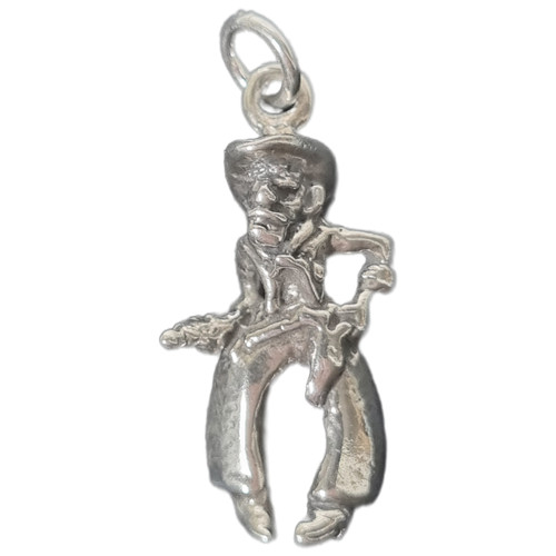 Cowboy Gunslinger sterling silver charm .925 Cowboys & Cow Boy charms