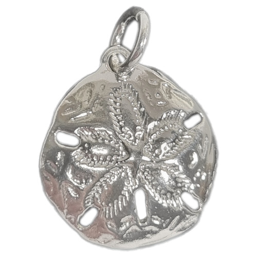 Sand Dollar sterling silver charm .925 Sea Cookie Biscuit Sand Cake