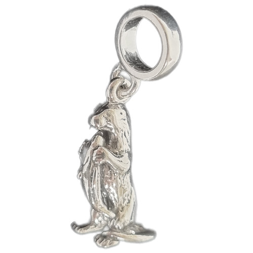 Otter sterling silver bead charm .925 Playful Otters beads charms
