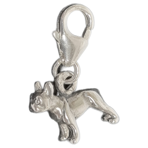 Boston Terrier small sterling silver clip charm .925 Terriers charms