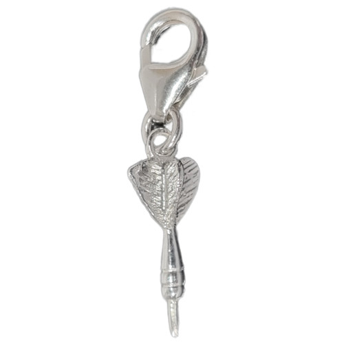 Dart TINY sterling silver clip charm .925 Darts charms