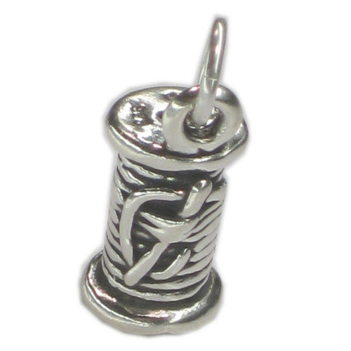 Cotton Reel sterling silver charm .925 x 1 Spool of thread charms