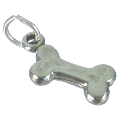 Bone sterling silver charm .925 x 1 Dog Dogs Bones Archeology charms