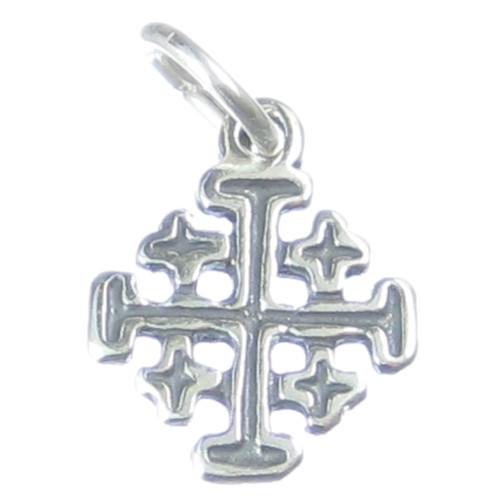 Jerusalem Cross sterling silver charm .925 x 1 Crosses Pendants charms