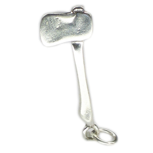 Axe Hatchet sterling silver charm .925 x 1 Axes and Hatchets charms