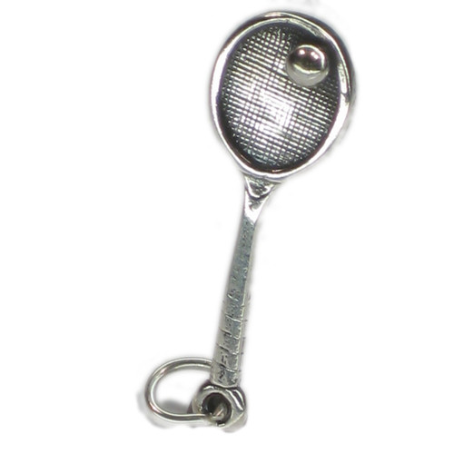 Tennis Racquet sterling silver charm .925 x 1 Racket and Rackets charms