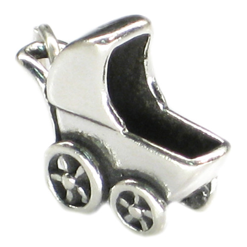 Pram sterling silver charm .925 Baby Babies Pushchair Stroller