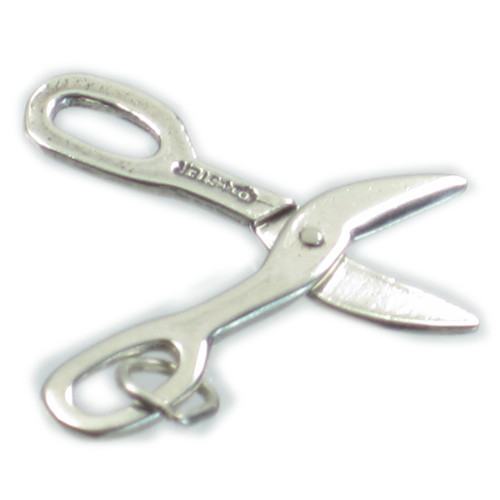 Scissors sterling silver movable charm - pendant .925 charms