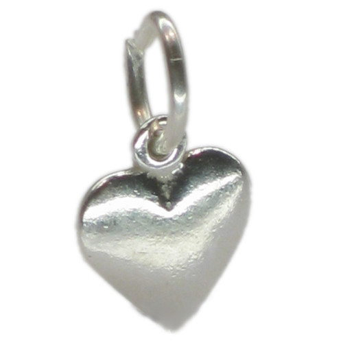 Love heart TINY sterling silver charm .925 x 1 TINY hearts charms