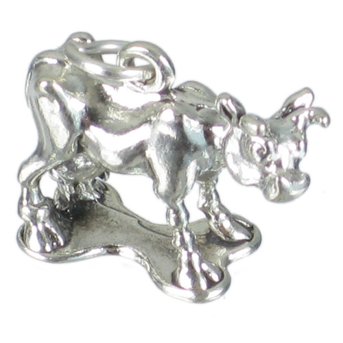 Cow sterling silver charm .925 Farming and Cows charms
