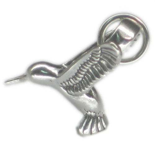 Hummingbird sterling silver charm .925 x 1 Humming Bird Birds charms