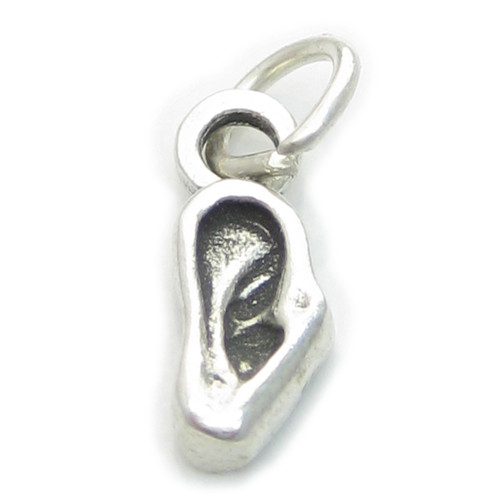 Ear TINY sterling silver charm .925 x 1 Ears Hearing charms