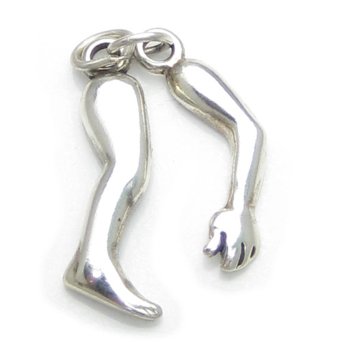 Arm and a Leg sterling silver charm .925 Arms Legs charms