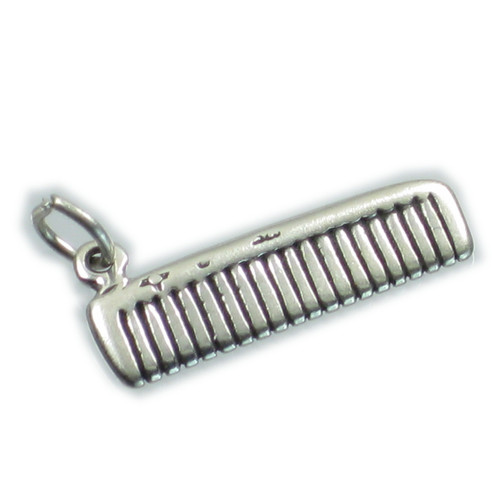 Comb sterling silver charm .925 x 1 Hairdressing Barber hair charms