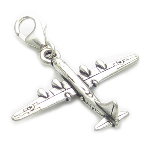 Bomber on clip sterling silver charm .925 x 1 Bombers charms