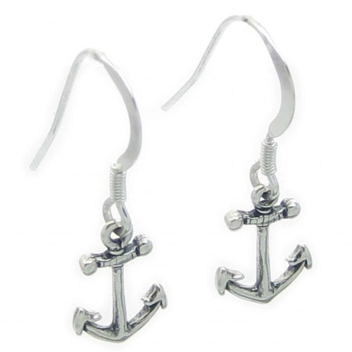 Anchor SMALL hook earrings .925 pair Yachting Anchors hooks