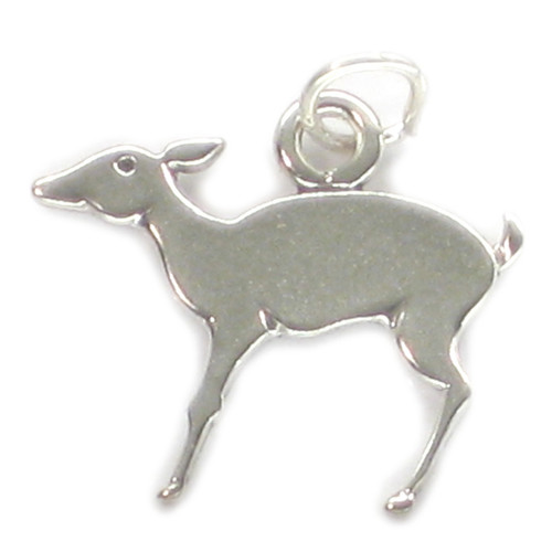 Deer sterling silver charm .925 x 1 2d Deers charms