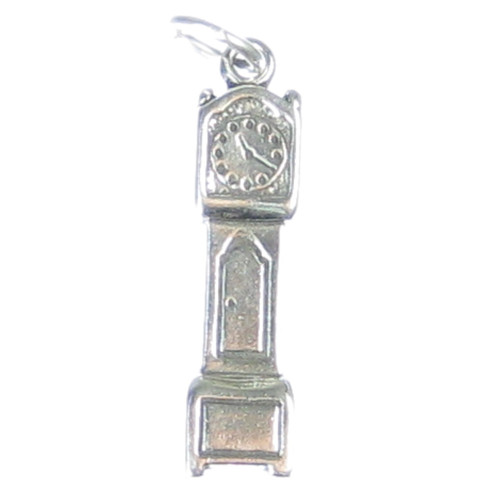 Long Case Clock sterling silver charm .925 x 1 Grandfather Grand Father