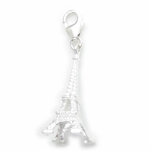 Eiffel Tower sterling silver clip charm .925 x 1 France French Landmark