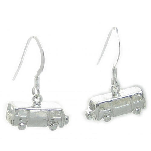Camper van sterling silver earrings 925 pair